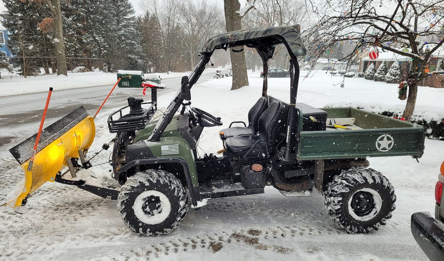 thumbnail image 2 of Complete 66-inch Snow Plow Kit For 2012-2021 John Deere Gator XUV 550, 560, And 590i. This KFI Products Plow Comes With A Mad Dog Winch, Powder-coated Finish, And 2-year Warranty. 2 of 6